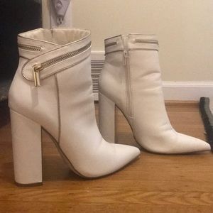 White booties.